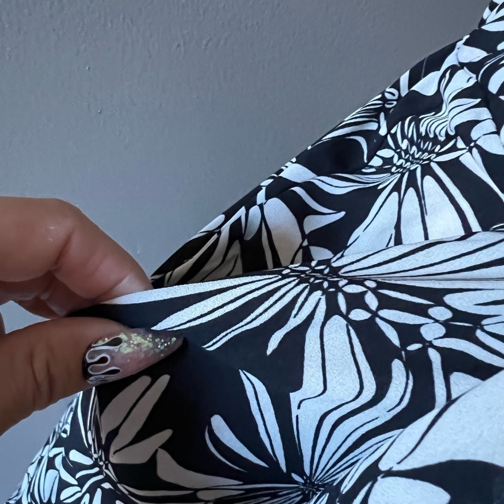 Anthropologie Postmark Printed V-Neck Tie Back Mini Dress - Picture 6 of 7